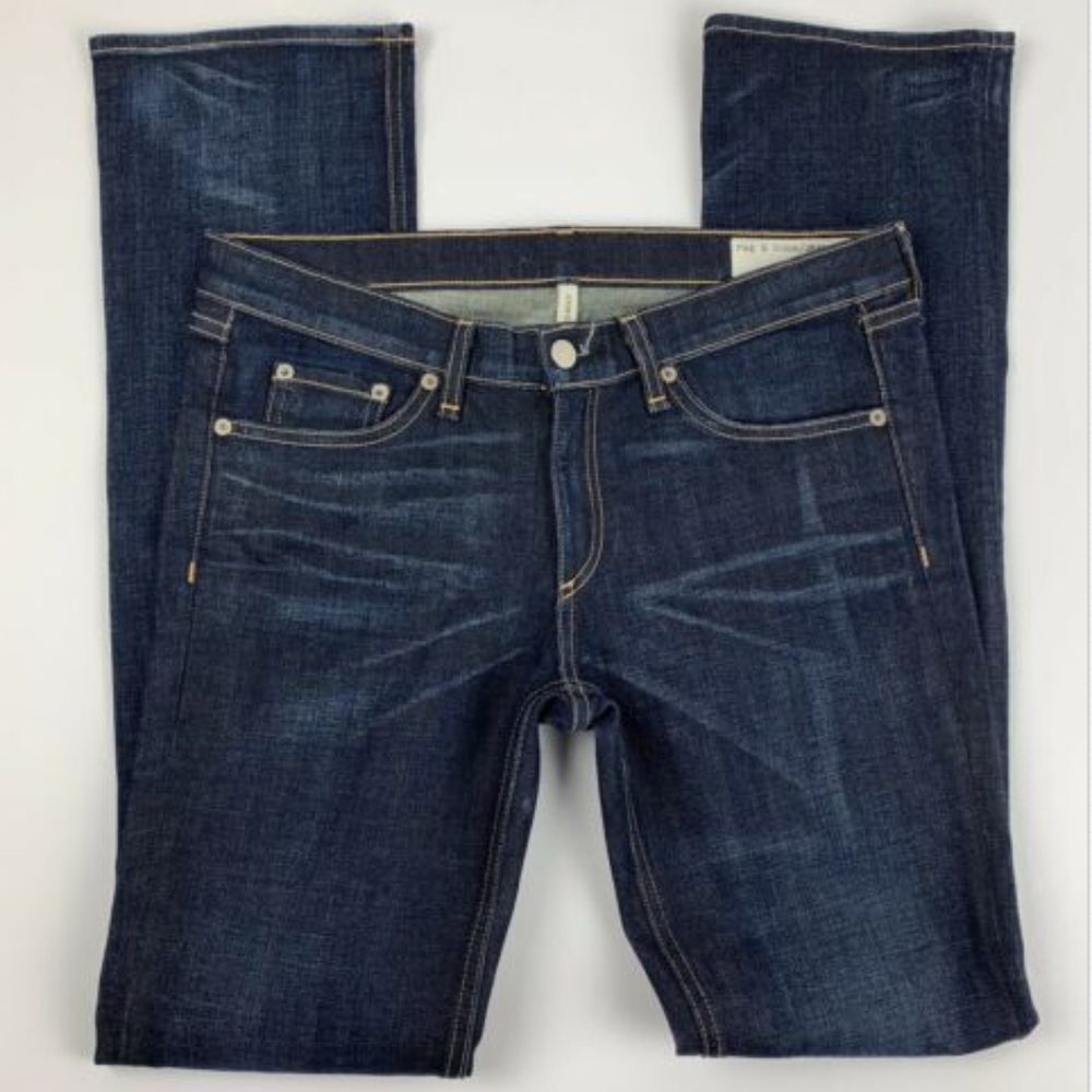 Rag & Bone Womens 29 Jeans Stiletto Boot Tall 34"